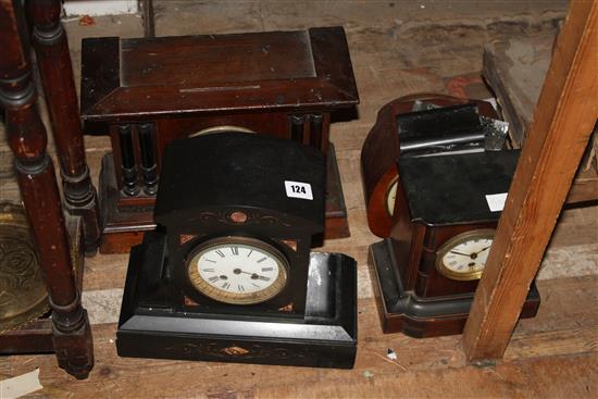 4 various clocks